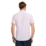 BREEZE SHORT SLEEVE PRINTED BUTTON DOWN SHIRT - PRISM PINK