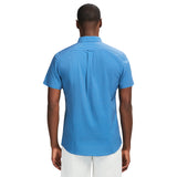 BREEZE SHORT SLEEVE PRINTED BUTTON DOWN SHIRT - BRIGHT COBALT