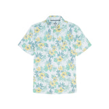 SUNSHIELD PERFORMANCE SHORT SLEEVE PRINTED POLO - BRIGHT WHITE