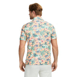 SUNSHIELD PERFORMANCE SHORT SLEEVE PRINTED POLO - CANTALOUPE