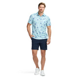 SUNSHIELD PERFORMANCE SHORT SLEEVE PRINTED POLO - LIMPET SHELL