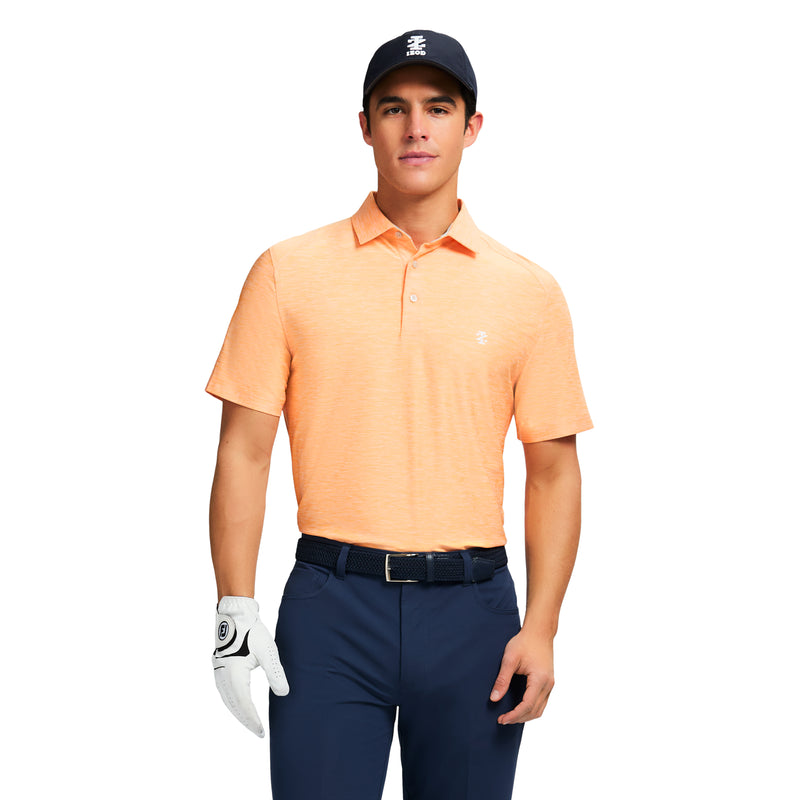 SWINGFLEX ELITE GOLF SHORT SLEEVE POLO - CANTALOUPE