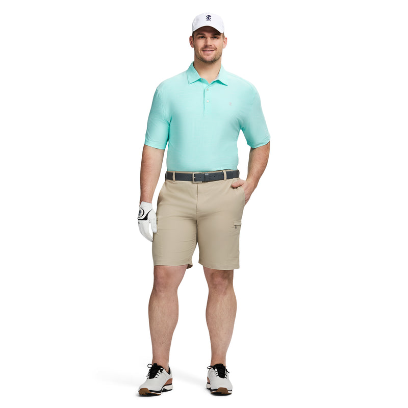 BIG & TALL SWINGFLEX ELITE GOLF SHORT SLEEVE POLO - LIMPET SHELL