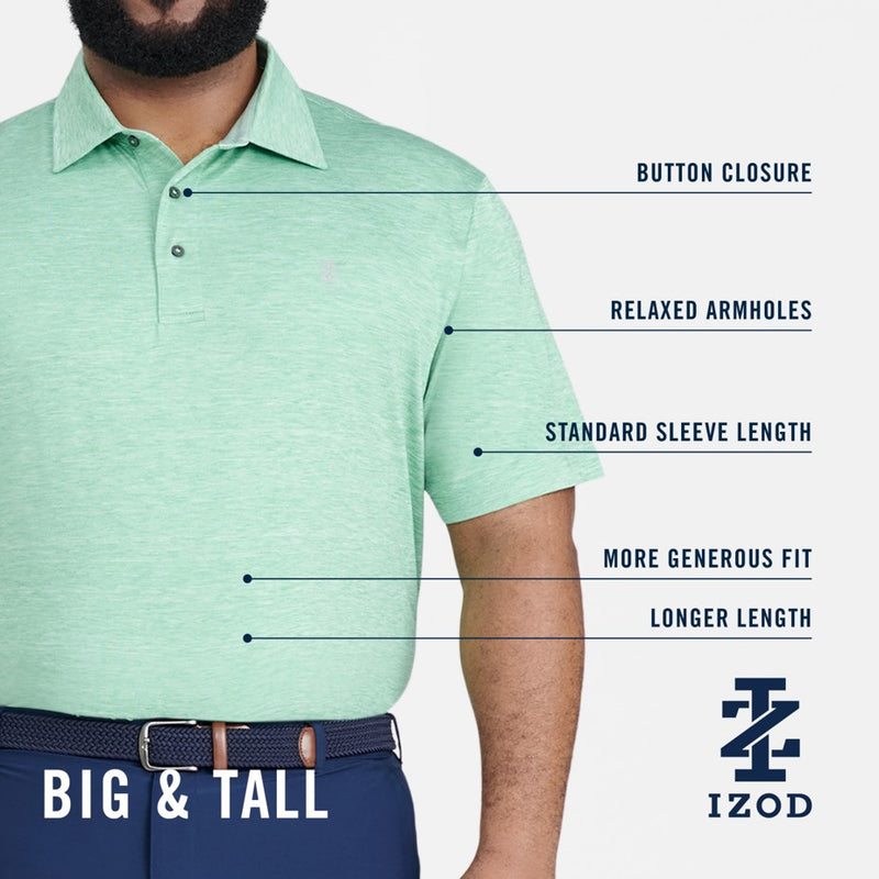 BIG & TALL SWINGFLEX ELITE GOLF SHORT SLEEVE POLO - REGATTA