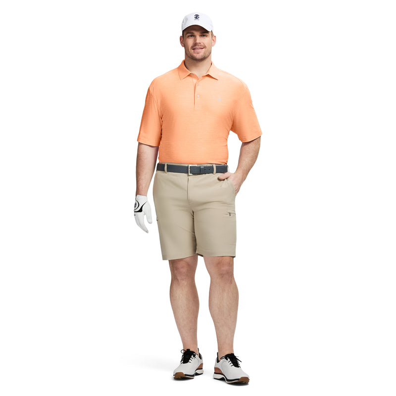 BIG & TALL SWINGFLEX ELITE GOLF SHORT SLEEVE POLO - CANTALOUPE