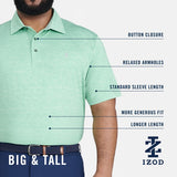 BIG & TALL GOLF SWINGFLEX ELITE POLO - LIMPET SHELL