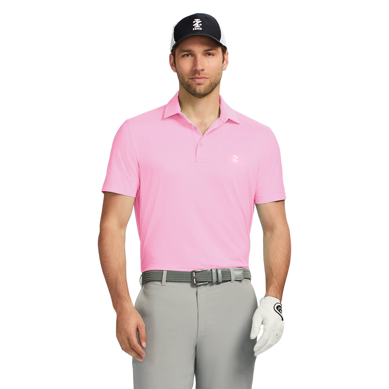 SWINGFLEX PERFORMANCE MESH POLO - PRISM PINK