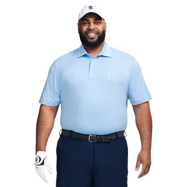 BIG AND TALL SWINGFLEX PERFORMANCE MESH POLO - PLACID BLUE