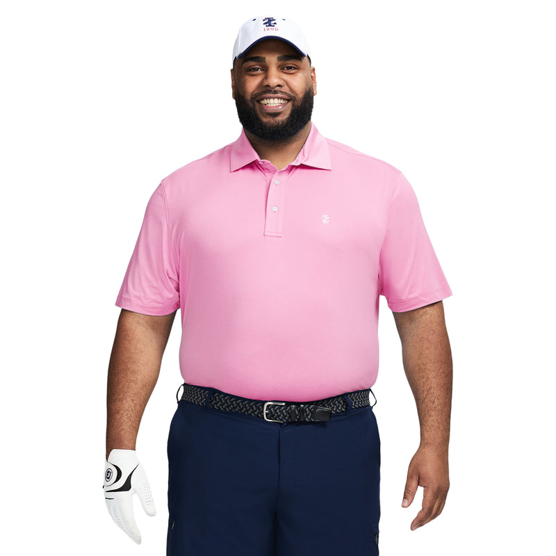 BIG AND TALL SWINGFLEX PERFORMANCE MESH POLO - PRISM PINK