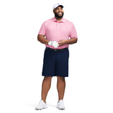 BIG & TALL GOLF SWINGFLEX MESH POLO - PRISM PINK