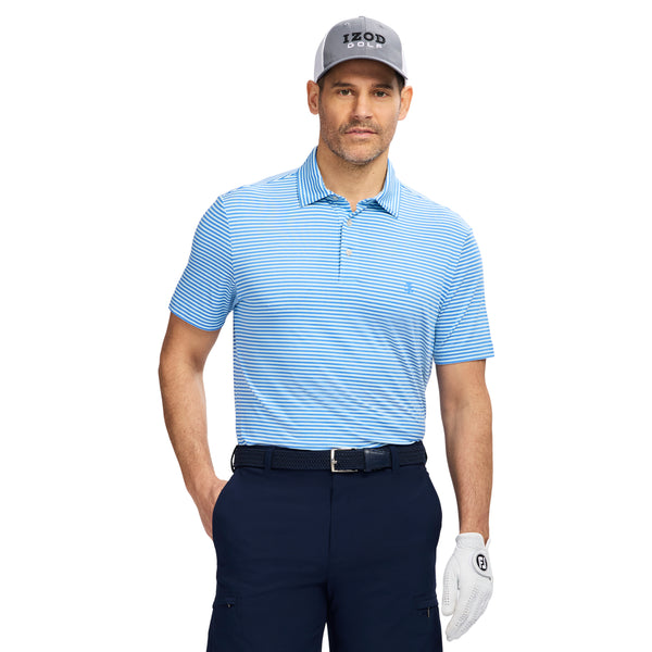 GOLF SWINGFLEX ELITE STRIPE POLO - LIMPET SHELL