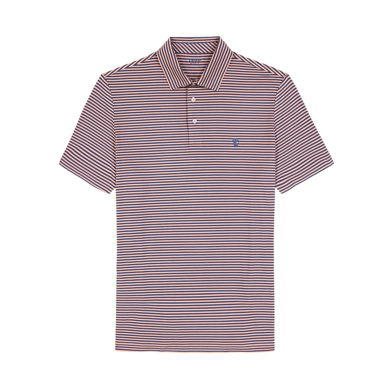 GOLF SWINGFLEX ELITE STRIPE POLO - CANTALOUPE