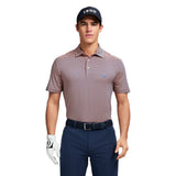 GOLF SWINGFLEX ELITE STRIPE POLO - CANTALOUPE