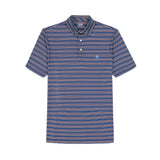 GOLF SWINGFLEX ELITE STRIPE POLO - MEDIEVAL BLUE