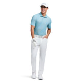 GOLF SWINGFLEX ELITE STRIPE POLO - LIMPET SHELL