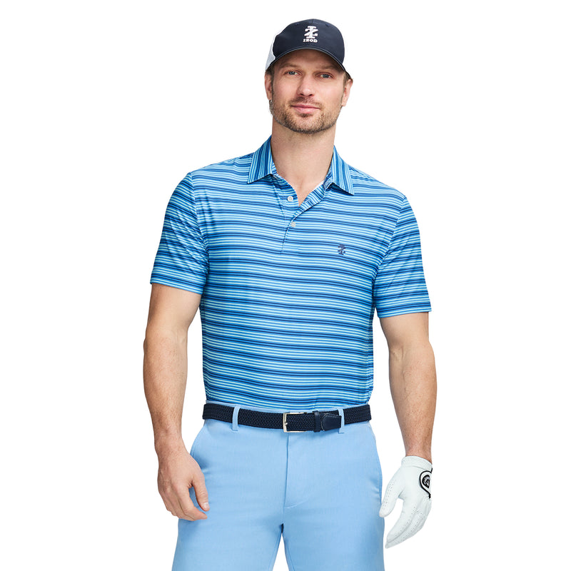 SWINGFLEX ELITE SHORT SLEEVE STRIPE GOLF POLO - REGATTA