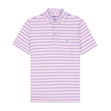 GOLF SWINGFLEX ELITE STRIPE POLO - PRISM PINK