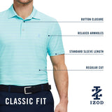 GOLF SWINGFLEX ELITE STRIPE POLO - LIMPET SHELL