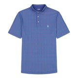 GOLF SWINGFLEX ELITE PRINTED POLO - SKIPPER BLUE