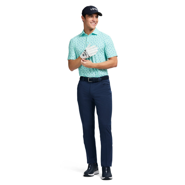 GOLF SWINGFLEX ELITE PRINTED POLO - LIMPET SHELL