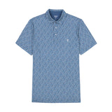 GOLF SWINGFLEX ELITE PRINTED POLO - BRIGHT COBALT