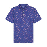 GOLF SWINGFLEX ELITE PRINTED POLO - SKIPPER BLUE