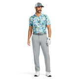 GOLF SWINGFLEX ELITE PRINTED POLO - BRIGHT WHITE