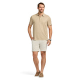 DOCKSIDE SLUB SHORT SLEEVE POLO - CROCKERY
