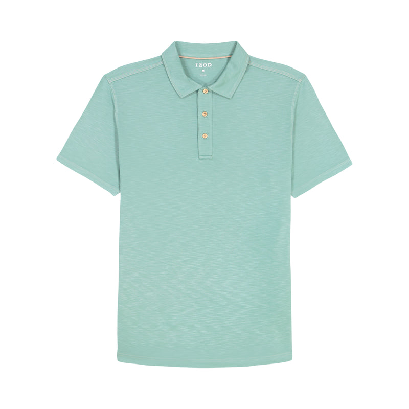 DOCKSIDE SLUB SHORT SLEEVE POLO - BERYL GREEN