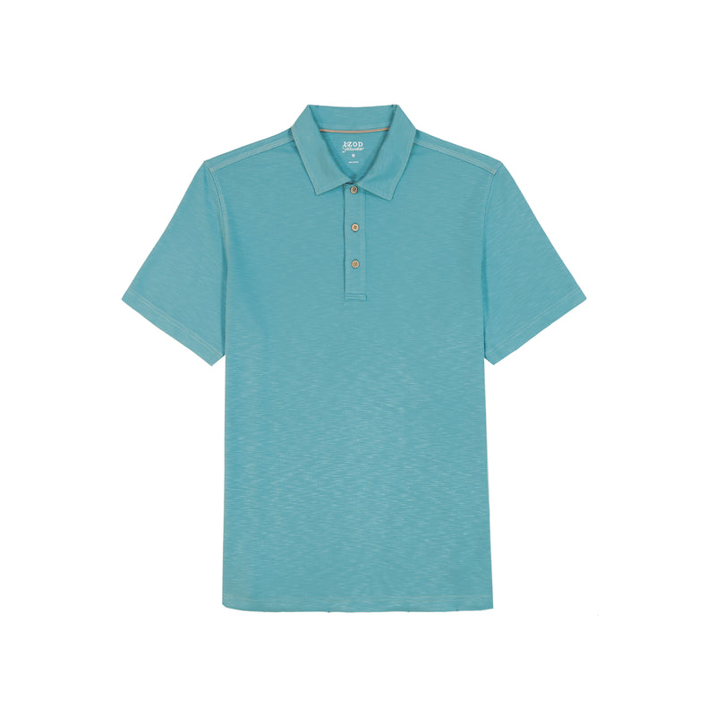 DOCKSIDE SLUB SHORT SLEEVE POLO - ADRIATIC BLUE