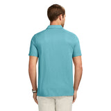 DOCKSIDE SLUB SHORT SLEEVE POLO - ADRIATIC BLUE