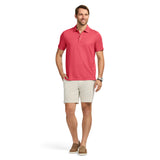 DOCKSIDE SLUB SHORT SLEEVE POLO - HOLLY BERRY