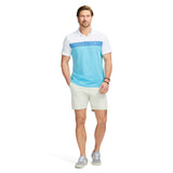 ADVANTAGE PERFORMANCE SHORT SLEEVE STRIPE POLO - BRIGHT WHITE