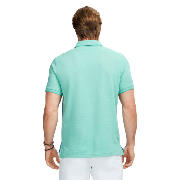 ADVANTAGE PERFORMANCE SHORT SLEEVE STRIPE POLO SHIRT - BERYL GREEN