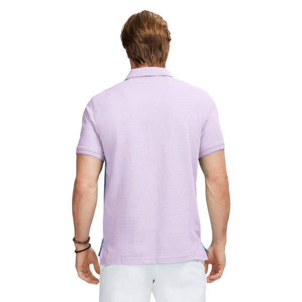 ADVANTAGE PERFORMANCE SHORT SLEEVE STRIPE POLO SHIRT - VIOLA