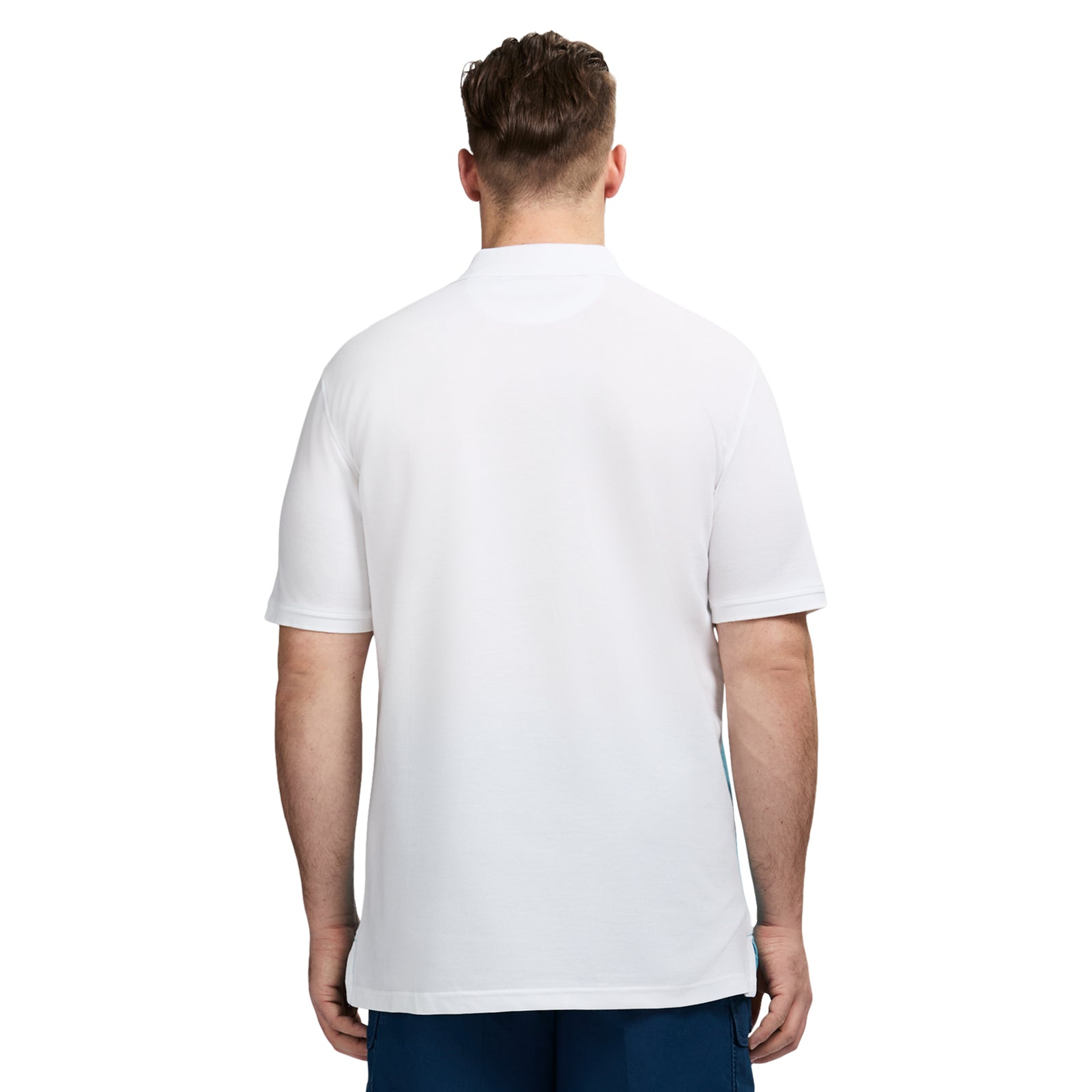 Big & Tall Advantage Performance Stripe Polo Shirt - Bright White