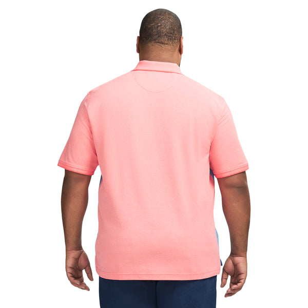 BIG & TALL ADVANTAGE PERFORMANCE SHORT SLEEVE STRIPE POLO SHIRT - DUBARRY