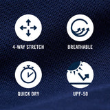 GOLF SWINGFLEX ELITE PRINTED POLO - SKIPPER BLUE