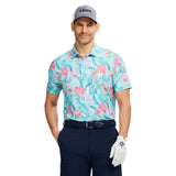 GOLF SWINGFLEX ELITE PRINTED POLO - LIMPET SHELL