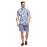 DOCKSIDE SHORT SLEEVE CHAMBRAY PRINTS - BRIGHT WHITE