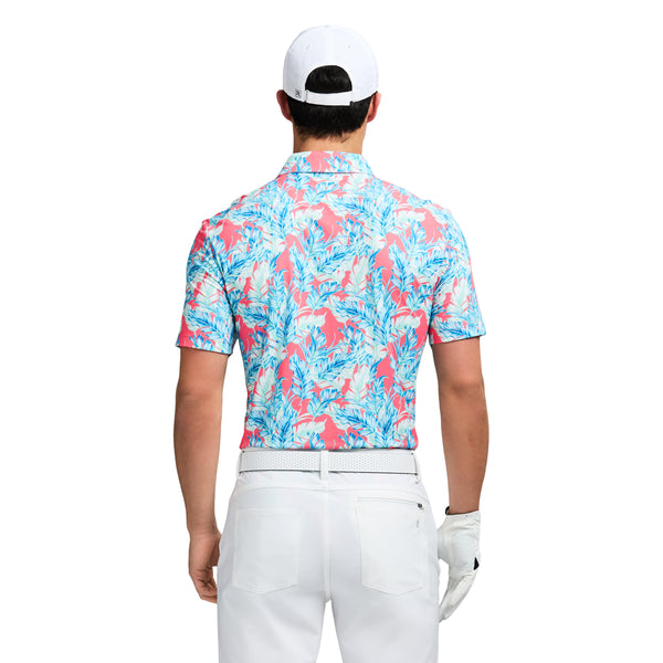 SWINGFLEX ELITE SHORT SLEEVE PRINTED GOLF POLO - DUBARRY