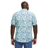 BIG & TALL DOCKSIDE SHORT SLEEVE CHAMBRAY PRINTED SHIRT - WASABI