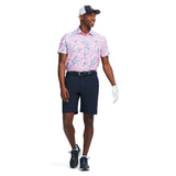 GOLF SWINGFLEX ELITE PRINTED POLO - PRISM PINK