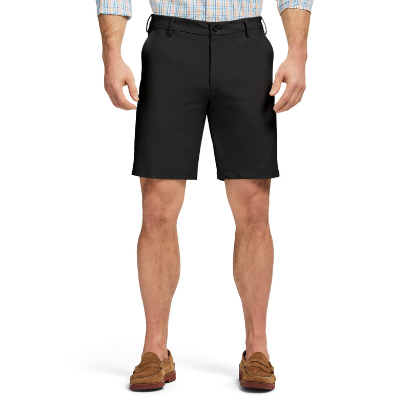 izod dress shorts Men's 9.5" Flat Front Saltwater Twill Shorts, 30, Cotton Whether its a weekend away or an afternoon on the course Men's IZOD Dress Shorts 32