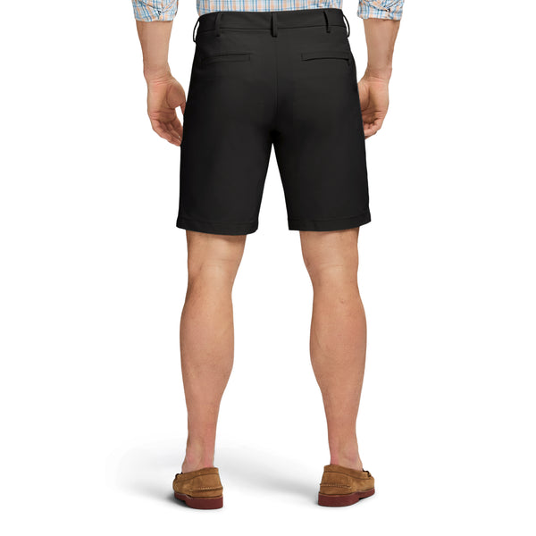 Non-Iron Stretch Straight Fit Flat Front Traveler Short - Black – IZOD