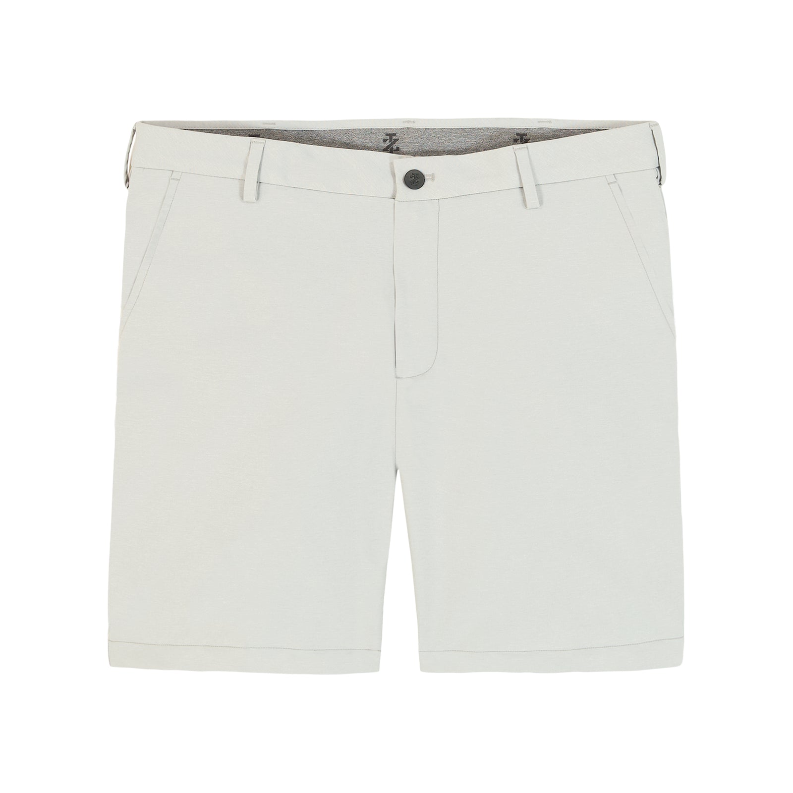 Non-Iron Stretch Straight Fit Flat Front Traveler Short - Silver