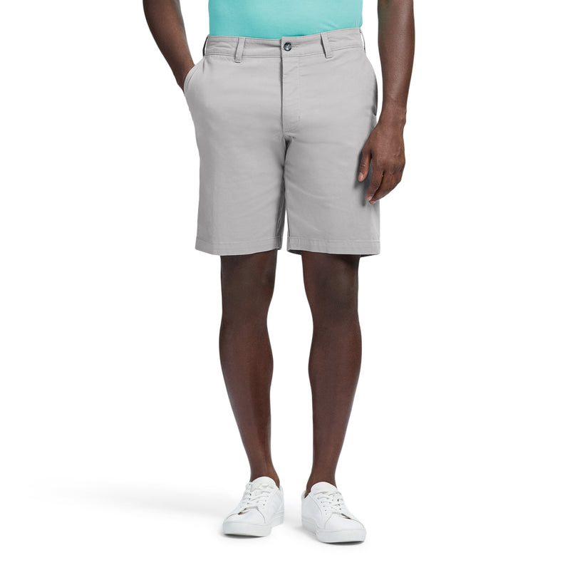 SALTWATER 9.5" FLAT FRONT CHINO SHORT - CINDER BLOCK