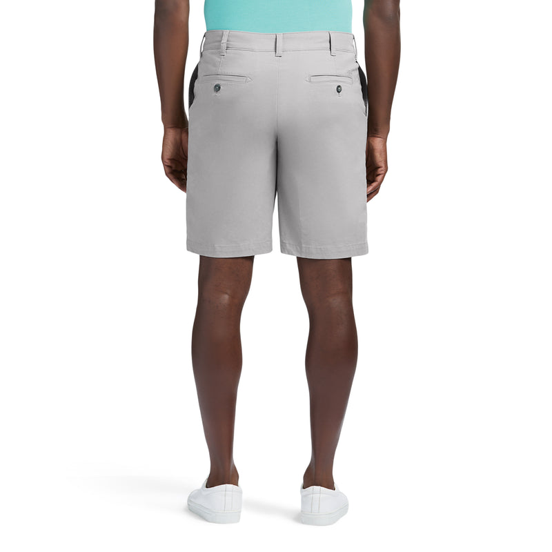 SALTWATER 9.5" FLAT FRONT CHINO SHORT - CINDER BLOCK