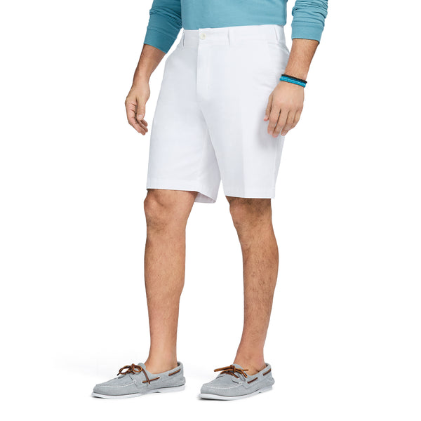 SALTWATER 9.5" FLAT FRONT CHINO SHORT - BRIGHT WHITE