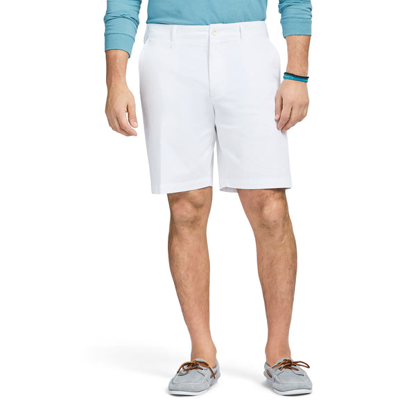 SALTWATER 9.5" FLAT FRONT CHINO SHORT - BRIGHT WHITE